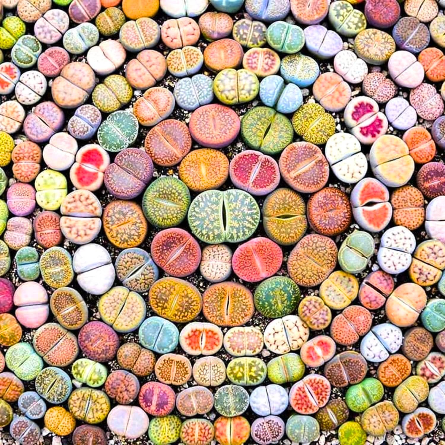 Lithops Live Plants, Lithops Succulents Plants Live, Lithops Plant One Year Old Seedlings, 20 Count