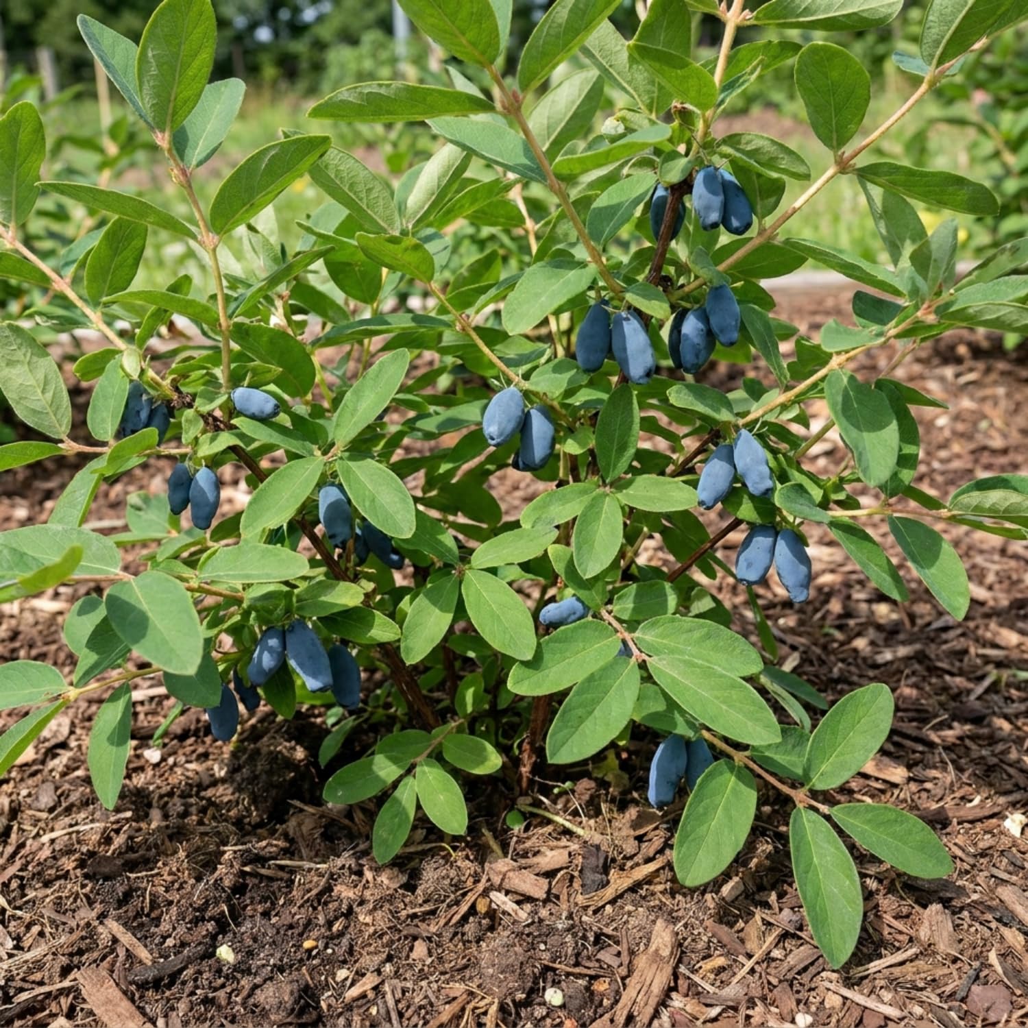 Blue Haskap Honeyberry Plant, Cold Hardy Berry Bush, Edible Fruit 6-8'' Tall, Haskap Fruit Plants for Garden
