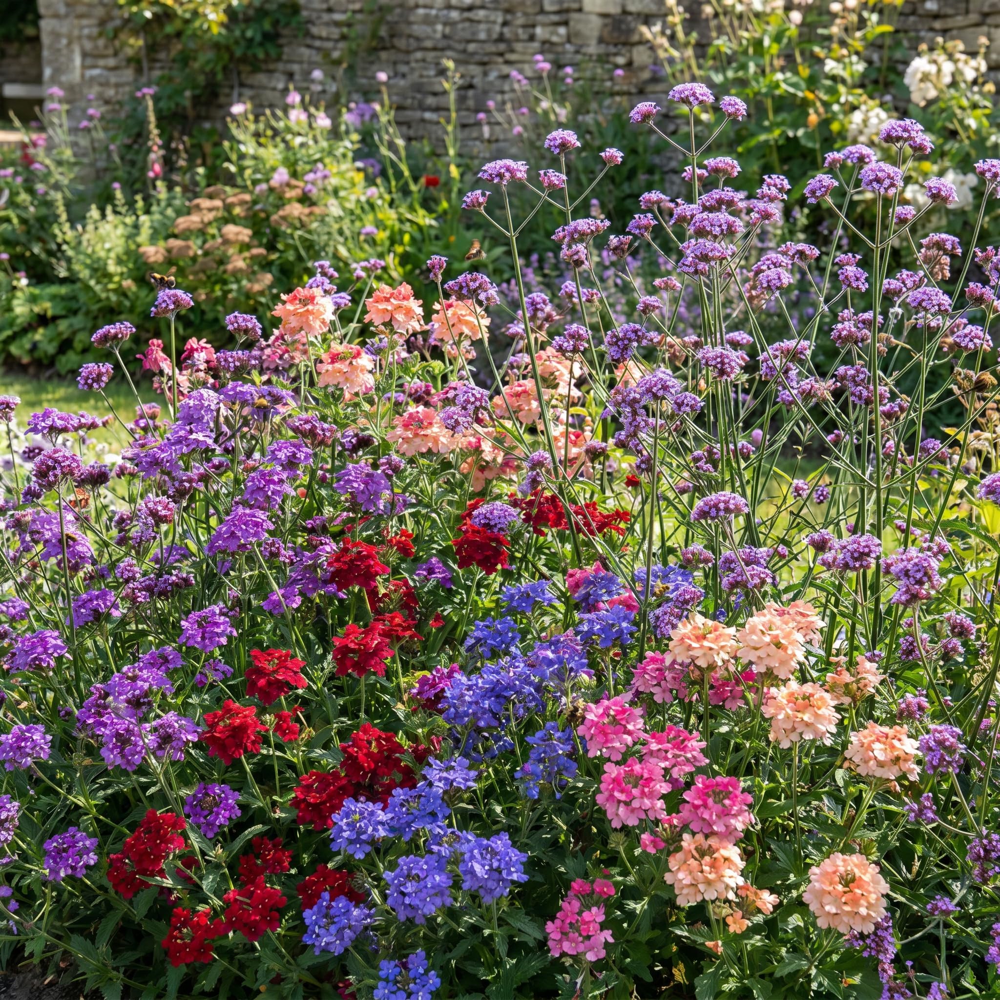 2 Verbena Live Plants, Trailing Verbena Plants for Planting Outdoor, Perennial Ground Cover Flowers 4-7 Inches (Assorted)