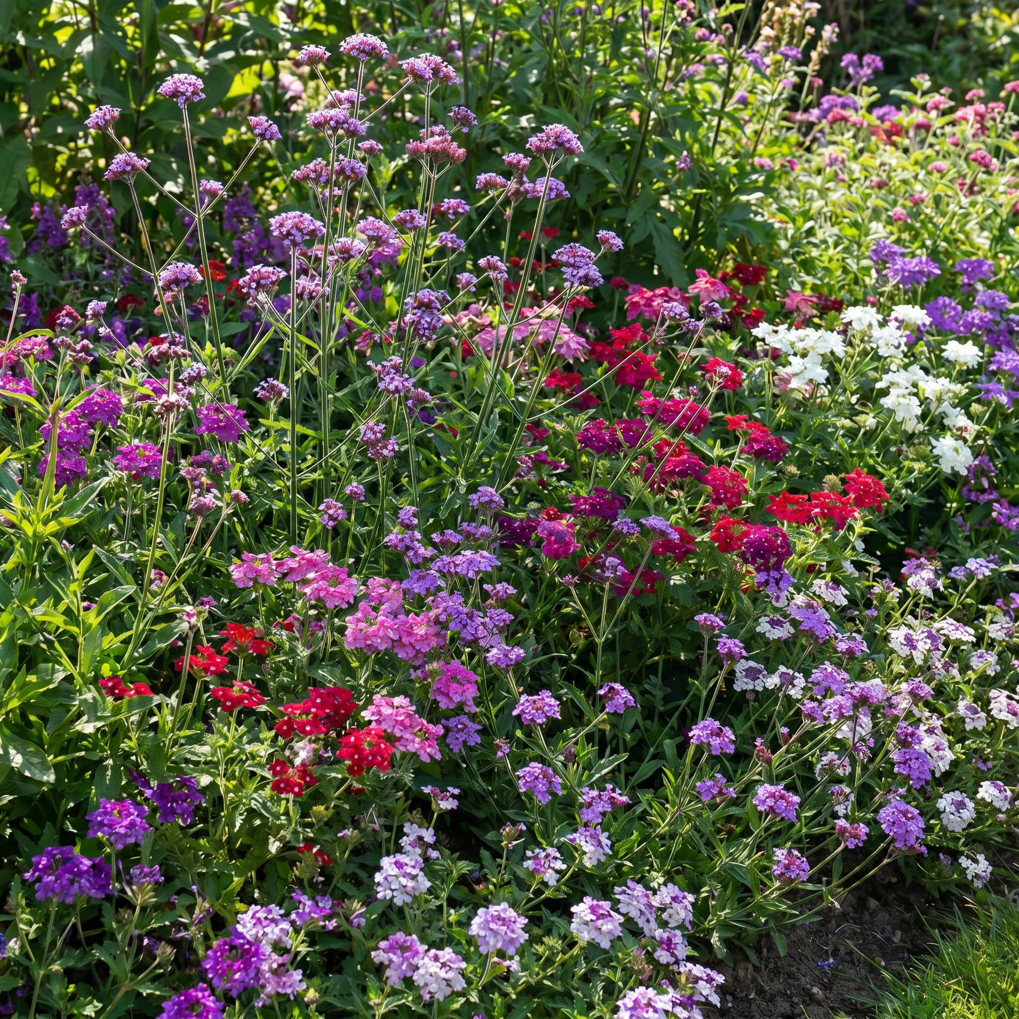 2 Verbena Live Plants, Trailing Verbena Plants for Planting Outdoor, Perennial Ground Cover Flowers 4-7 Inches (Assorted)