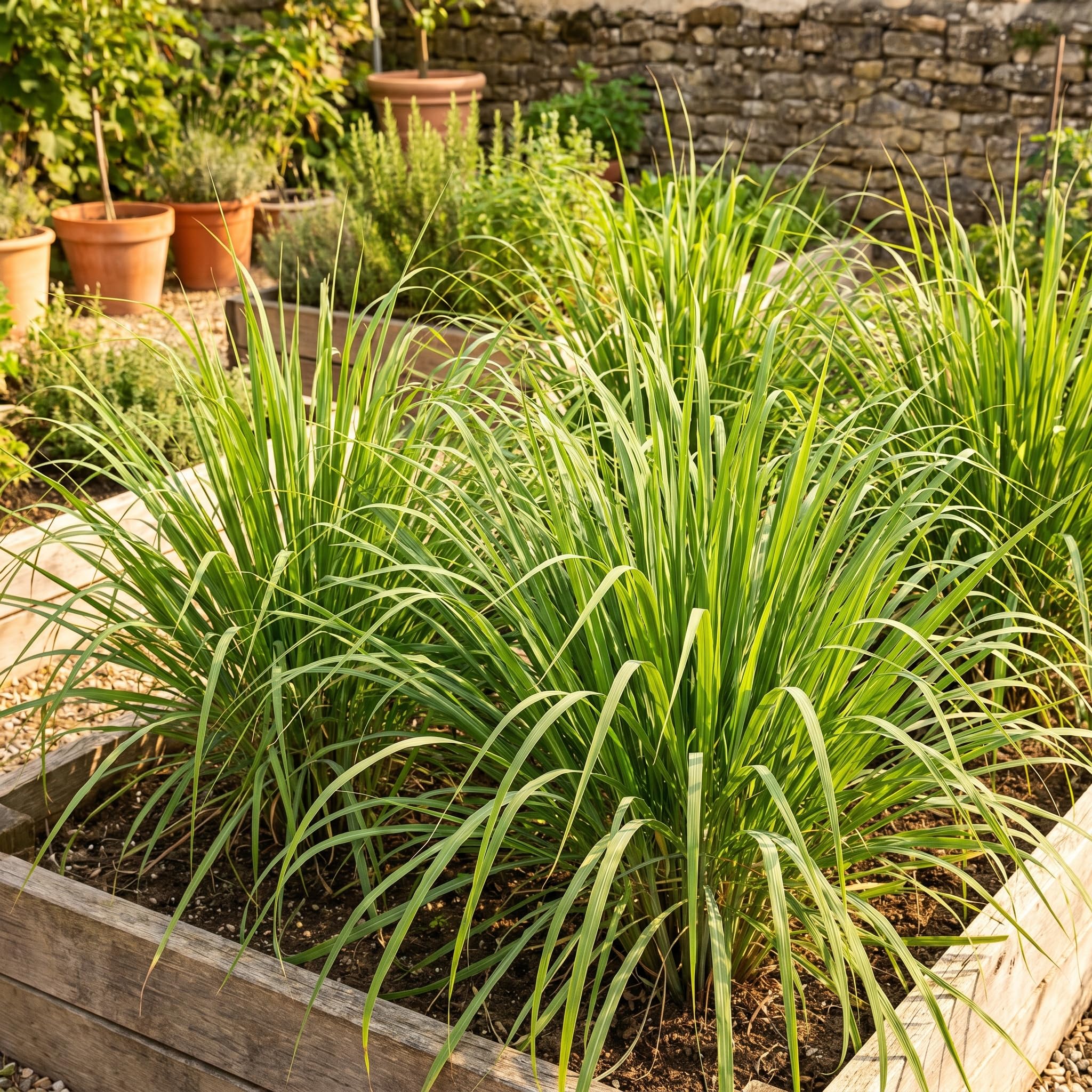 2 Lemongrass Live Plants, Well Rooted 8-10 Inch Tall, Fragrant Lemon Grass Herb for Growing in Container or Garden