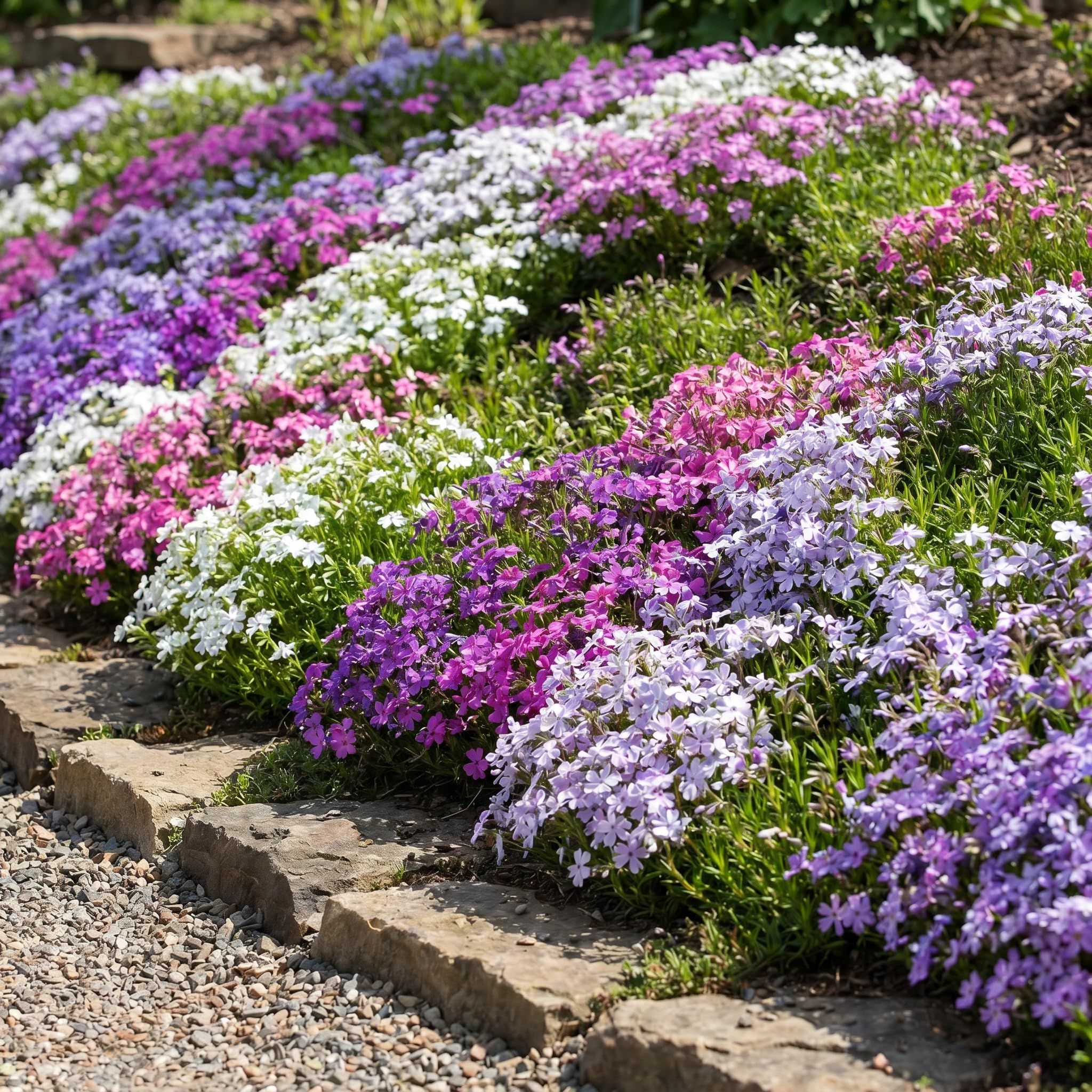 Set 2 Creeping Phlox Live Plants, Perennial Phlox Flower Ground Cover Plant, Hardy Creeping Phlox 5-8 Inches (Mix)