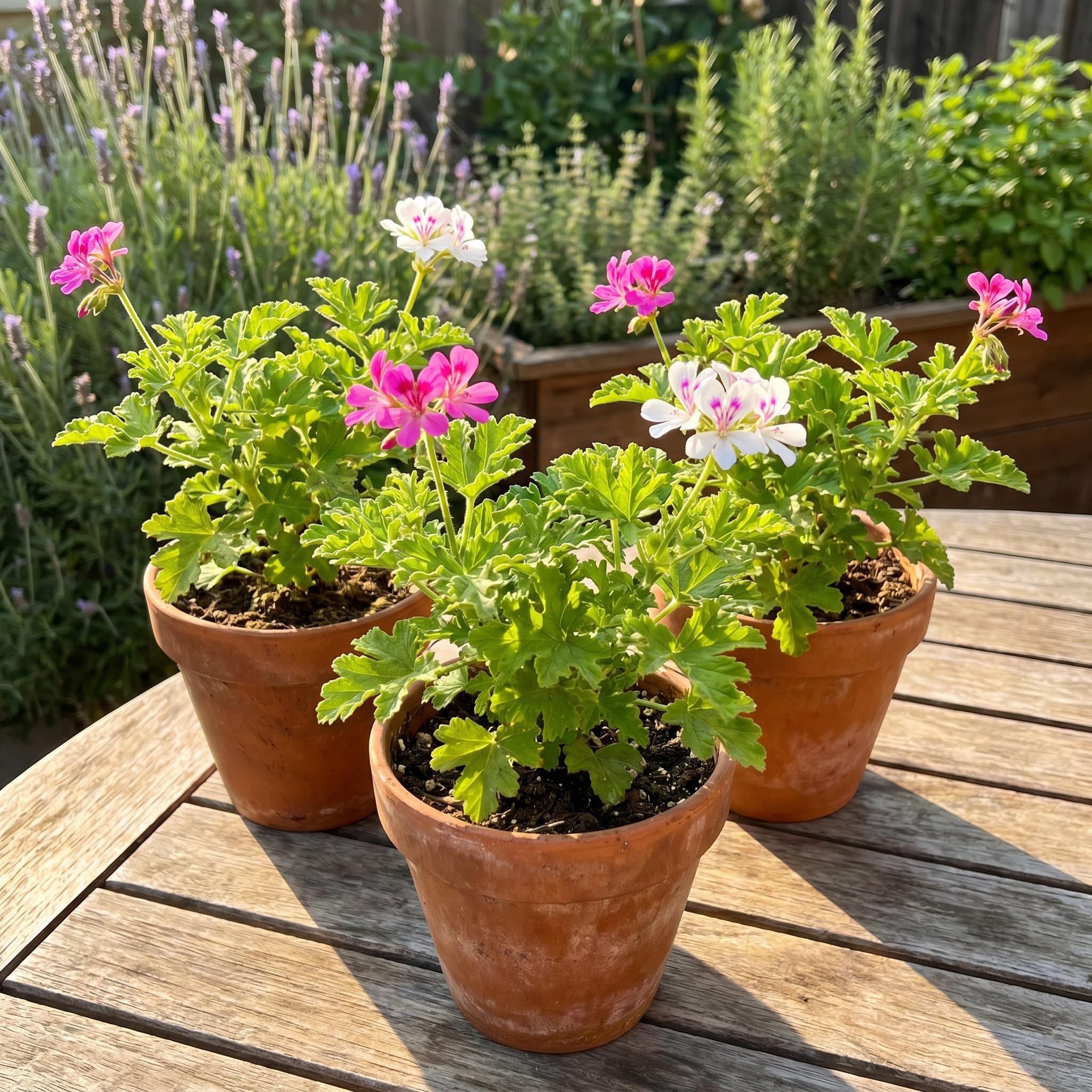 3 Citronella Plants, Live Citronella Geranium Plants 4-7 Inch, Perennial Fragrant Herbs, Container and Garden Planting