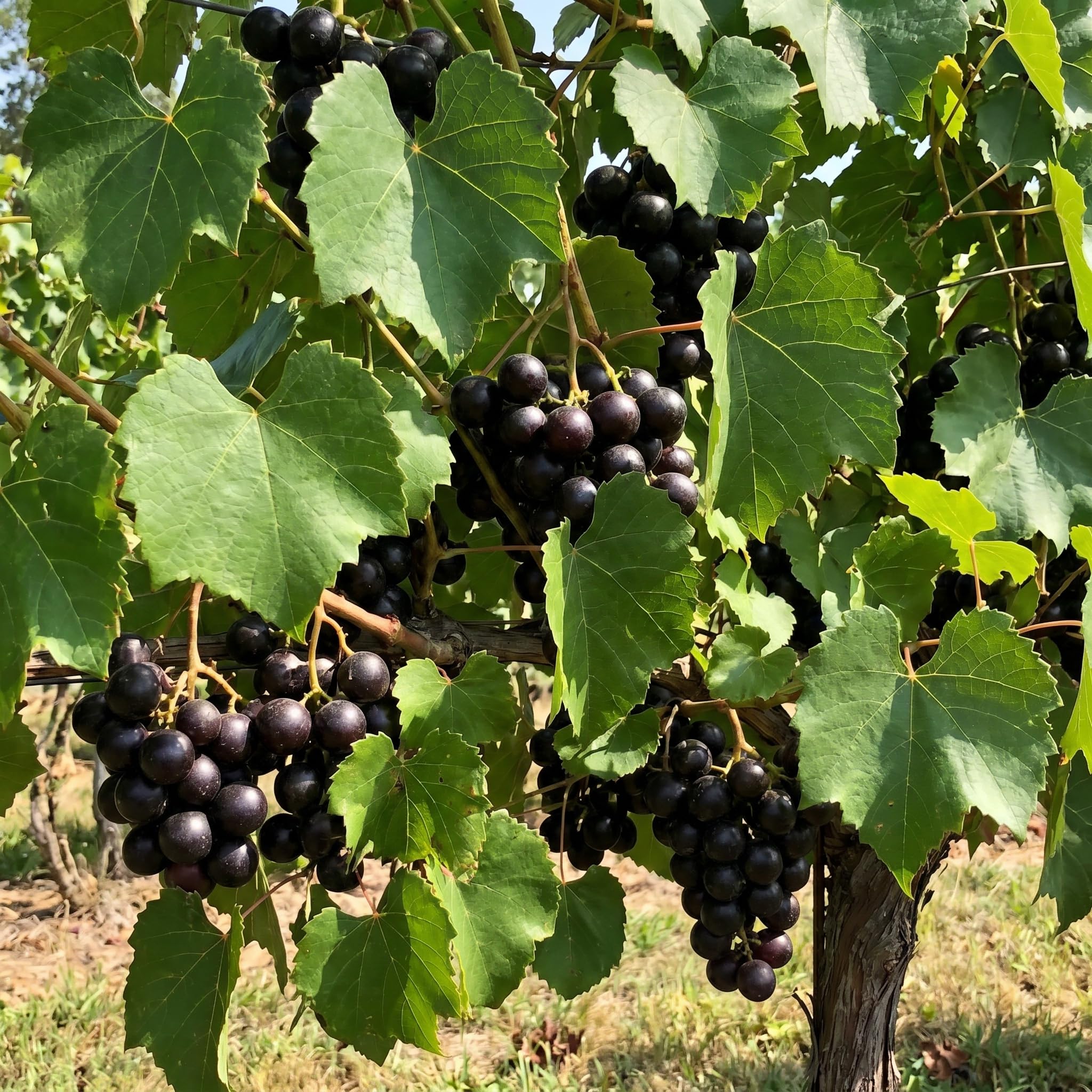 Grape Plant Live 4-7 Inches Tall, Fruit Vine Starter Plant for Garden, Patio Container, Backyard Trellis, Outdoor Growing (Dark Purple Grape)