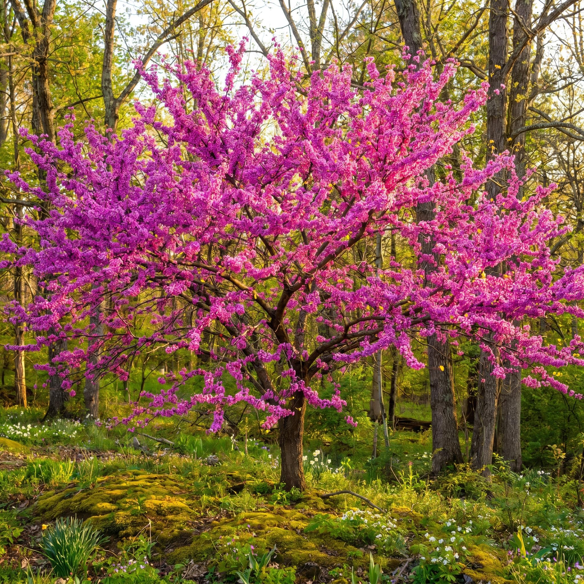 Red Bud Tree Plant in Quart Pot, 1 Year Old Redbud Tree Live Plant, Pink Purple Blooms for Planting, Winter Dormant